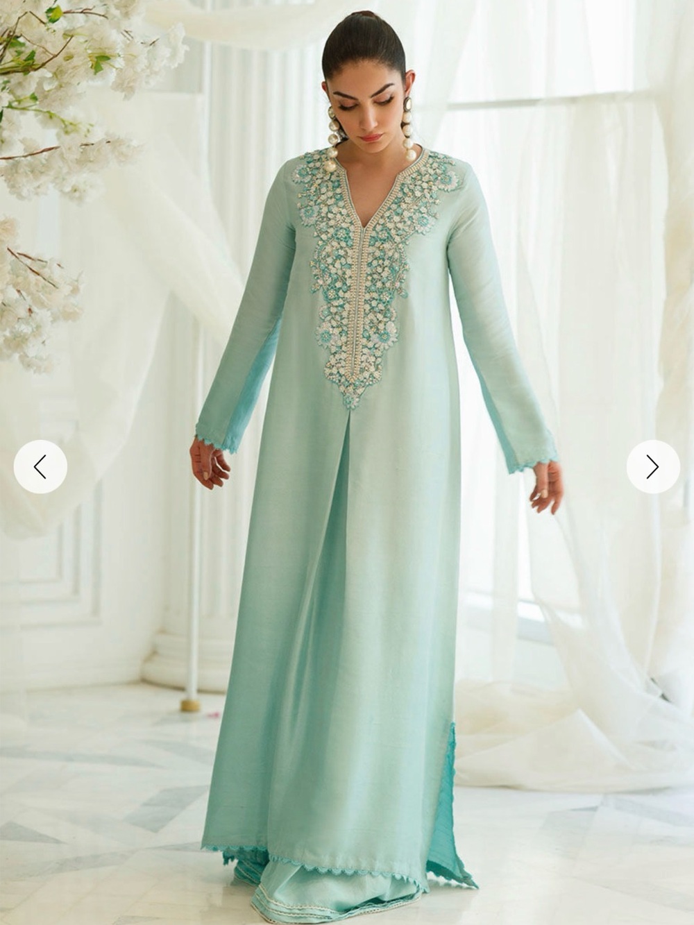 Farah talib Aziz raw silk dress